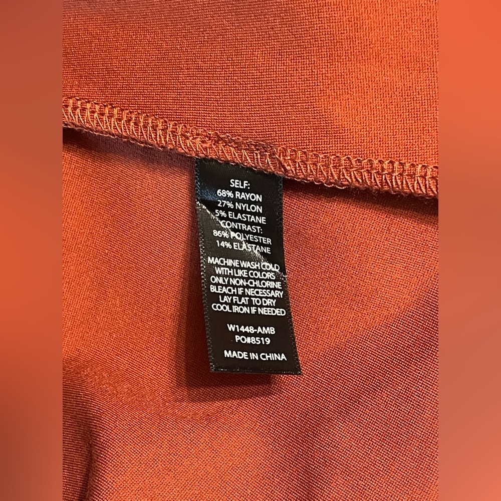 Betabrand XXL Plus Terracotta Orange Ponte Knit Skort Office Siren Travel - Picture 7 of 7